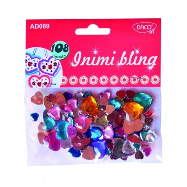 Accesorii craft - AD089 inimi bling DACO