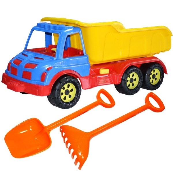 CAMION 60 CM, CU LOPATA + GREBLA - ROBENTOYS