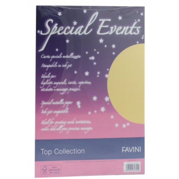 CARTON METALIZAT 120G/MP A4 20COLI AU SPECIAL EVENTS FAVINI