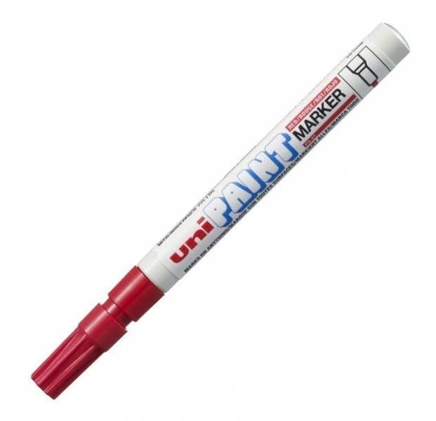 Marker cu vopsea rosie Uni-ball PX-21 0,8-1,2 mm