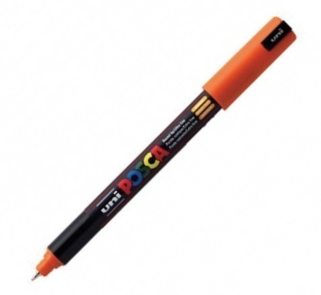 Marker UNI PC-1MR Posca 0,7 mm varf fin metalic orange