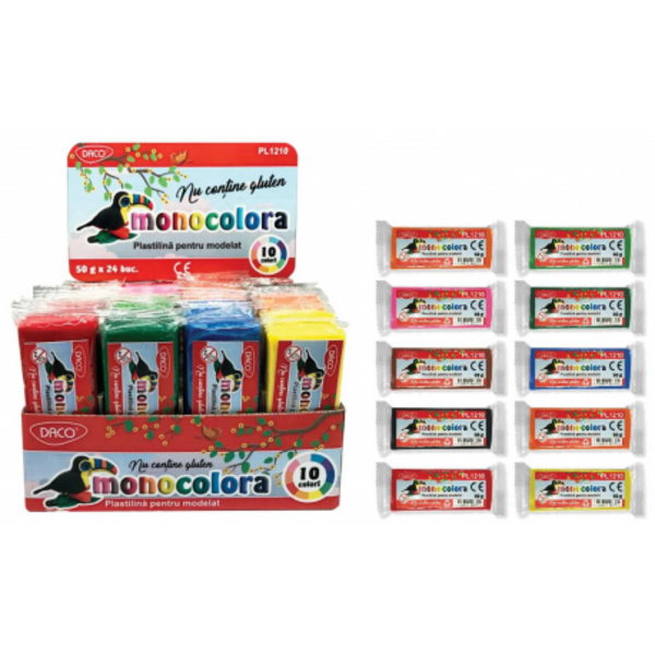 PLASTILINA 50G MONOCOLORA DACO PL1210