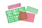 Sablon COLORARTE plastic cifre si litere 4/set