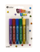 Set 6 flacoane lipici glitter colorat